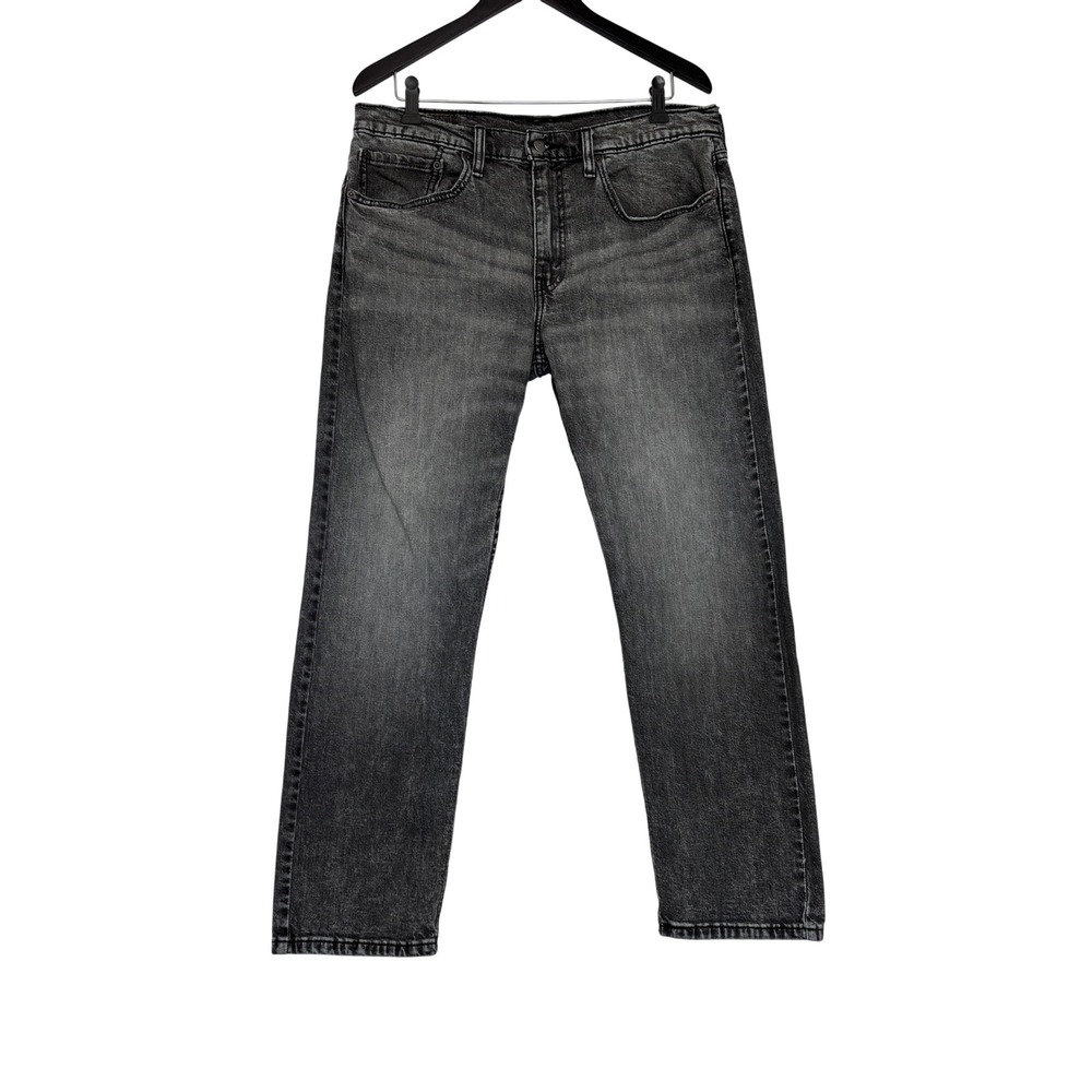 Levis 502 Regular Taper Grey Wash Denim Jeans Mens 34x30 Fits 34X28 29507-0898